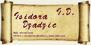 Isidora Džadžić vizit kartica